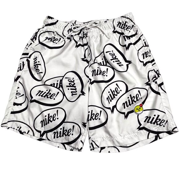 Nike Airmoji Short Sneeze Full Print Shorts Mens Small White Black DA8784-100 - Picture 1 of 8